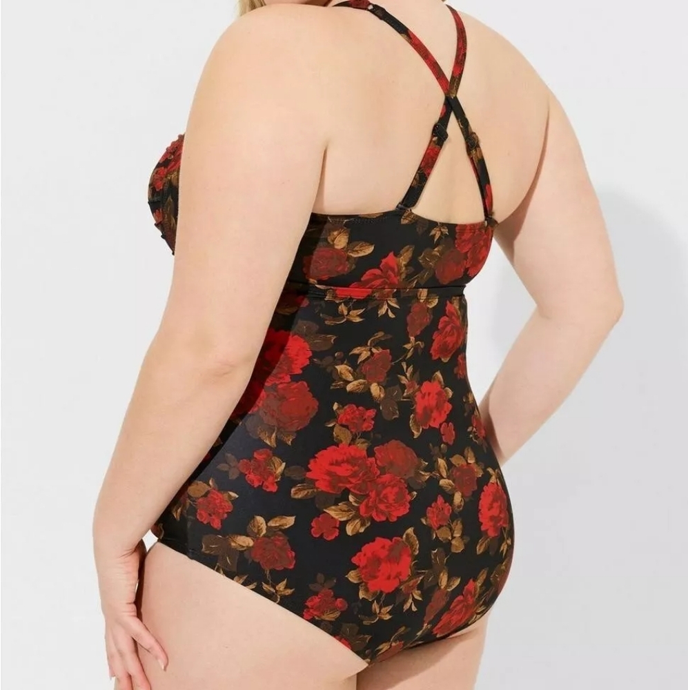 Torrid Retro Built-up One Piece Swimsuit Size 3 - Picture 3 of 8